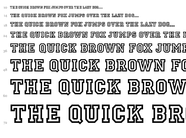 Allstar font waterfall